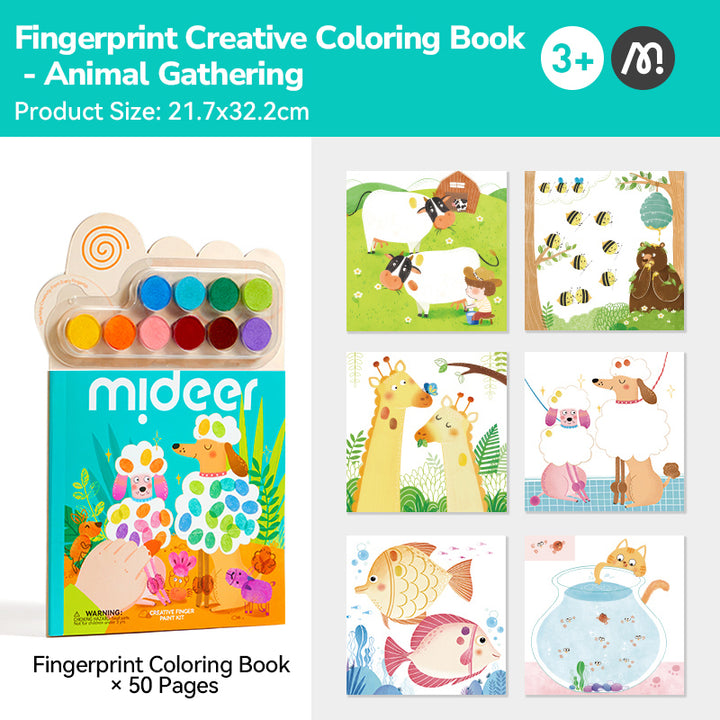 mideer CREATIVE FINGER PAINT KIT—Animal Party