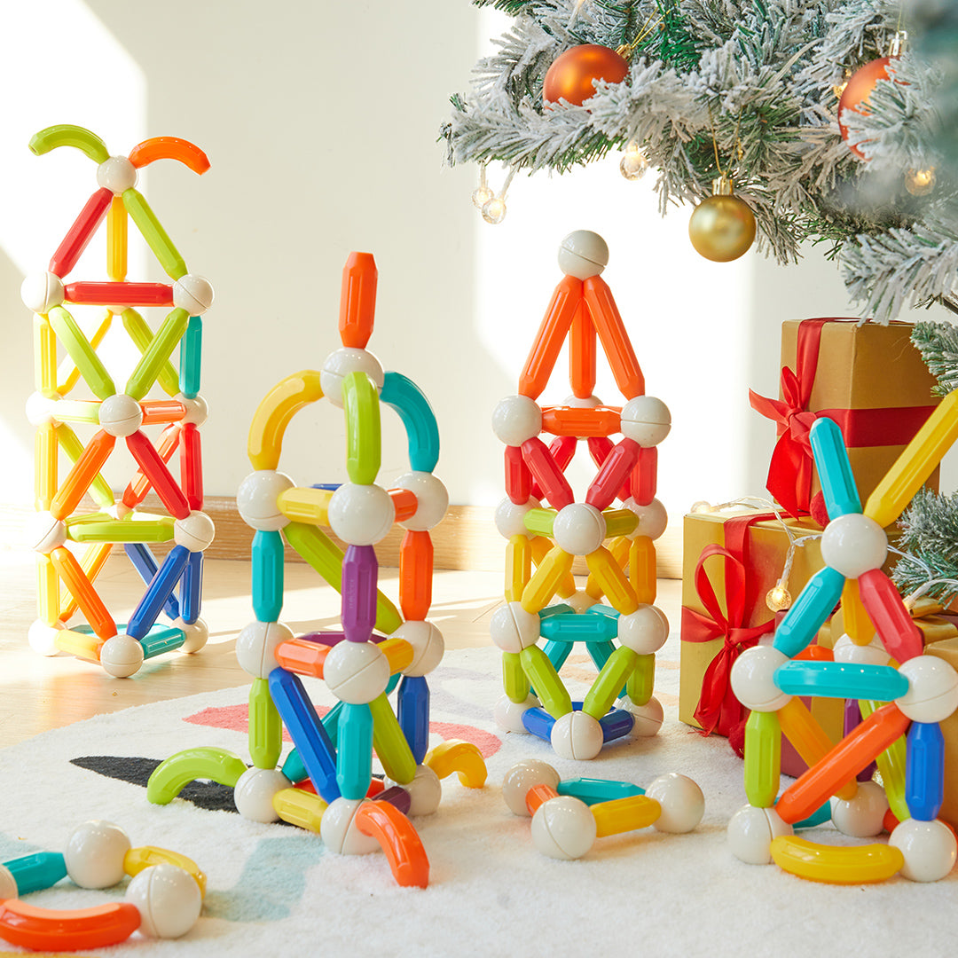 Rainbow Magnetic Building Stick 60P