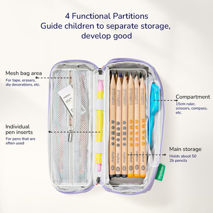 Multi-Functional Toast Pencil Case: Taro Purple