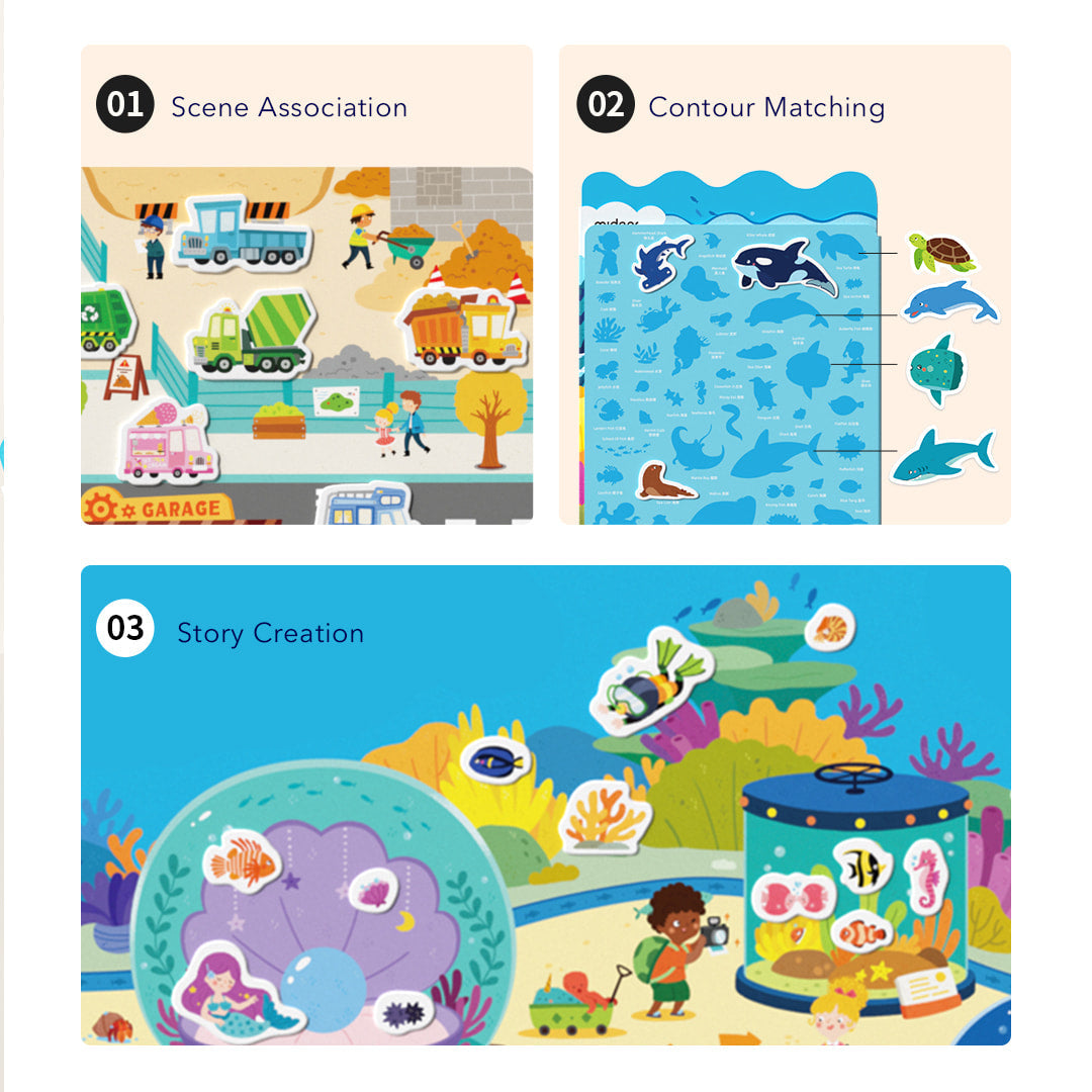 Reusable Jelly Sticker: The Busy Animal Town