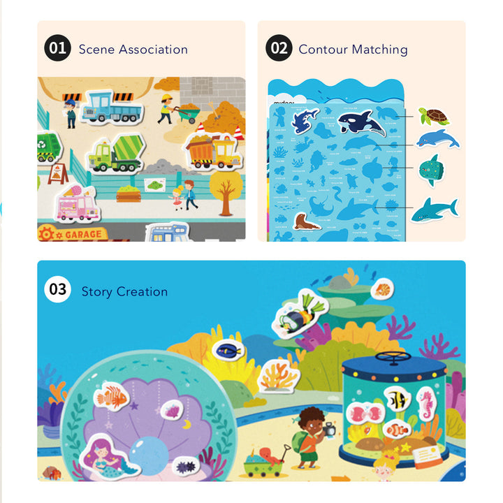 Reusable Jelly Sticker: The Busy Animal Town