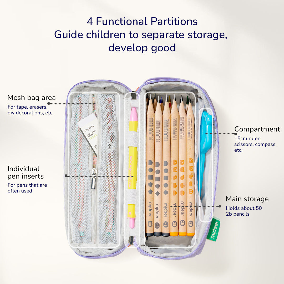 Multi-Functional Toast Pencil Case: Forest Green