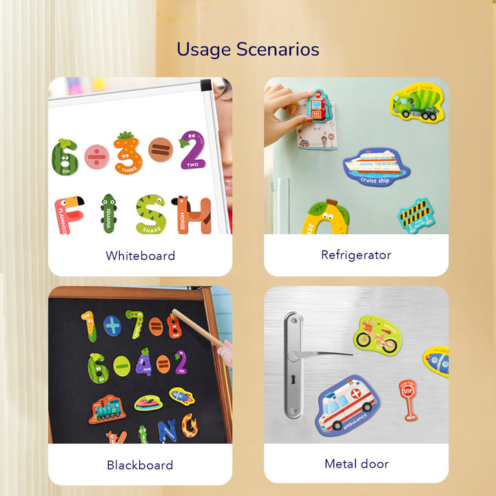 Uppercase &amp;  Lowercase Letter Magnets 52P