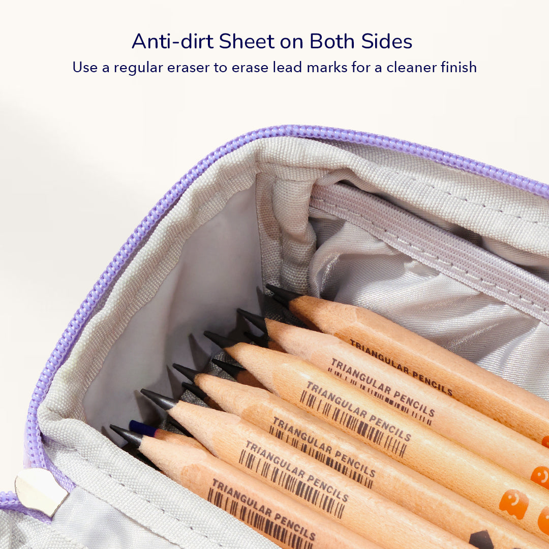 Multi-Functional Toast Pencil Case: Taro Purple