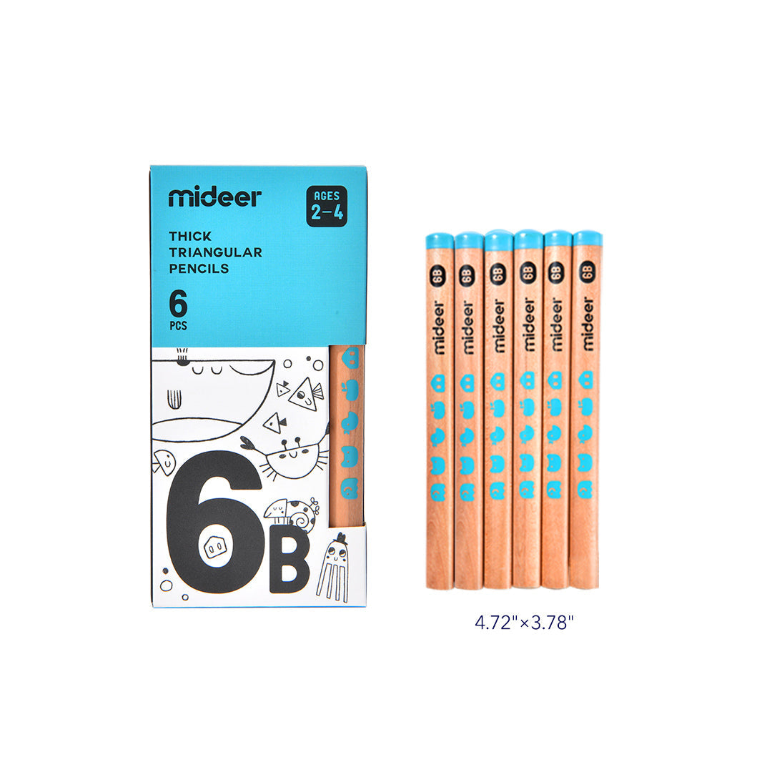 Thick Triangular Pencils 6B 6P