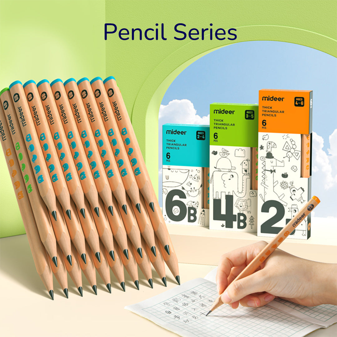 Thick Triangular Pencils 6B 6P