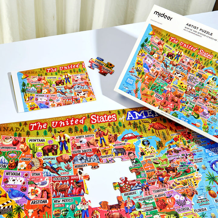 Artist Puzzle: Map of the USA 80P