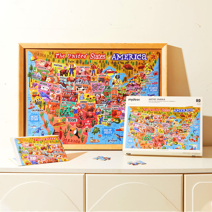 Artist Puzzle: Map of the USA 80P
