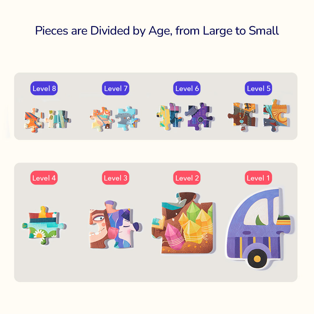 Level Up! Puzzles with Storage Bag - Level 6: World Imagination 154P-176P