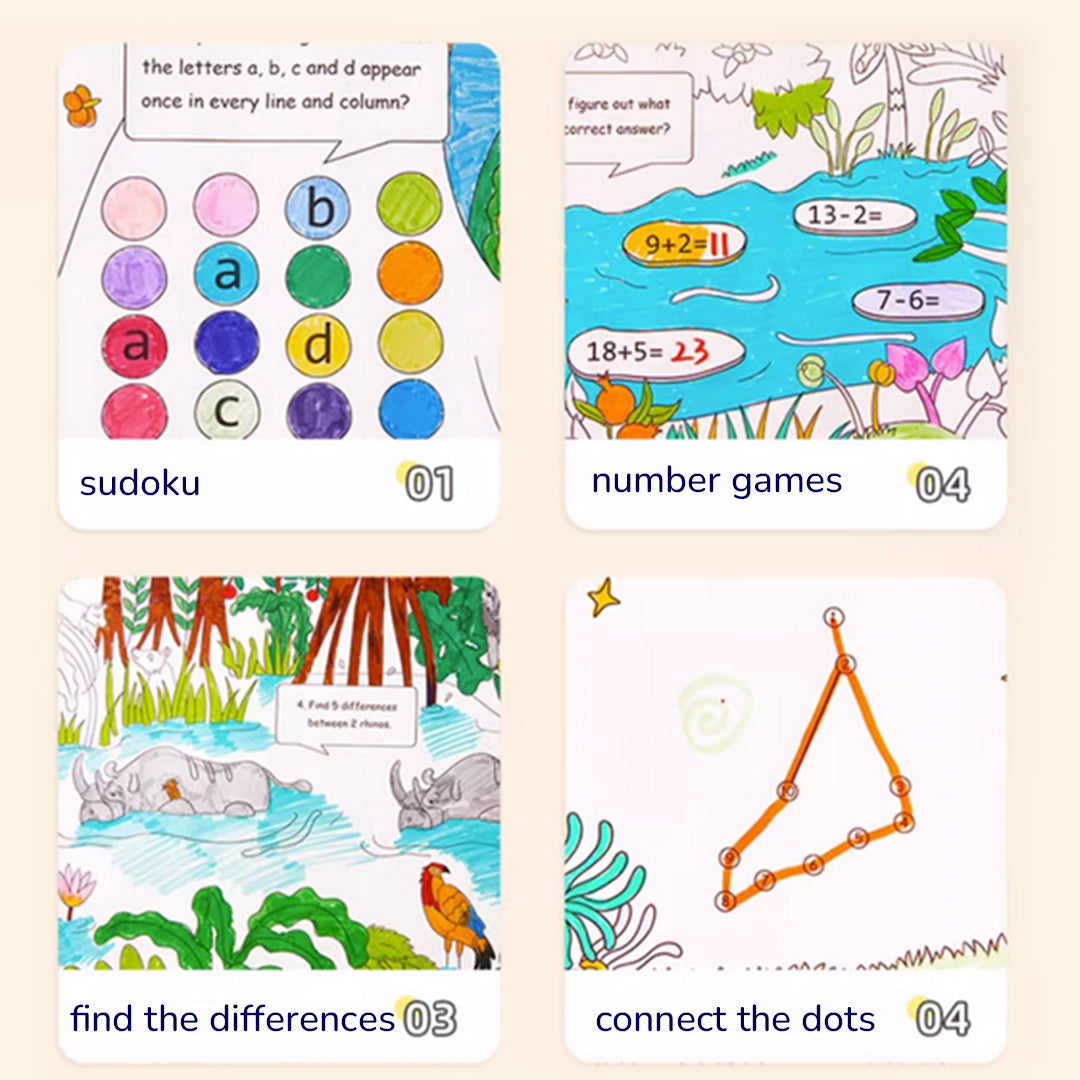 Adhesive Coloring Scroll: The Magic Zoo