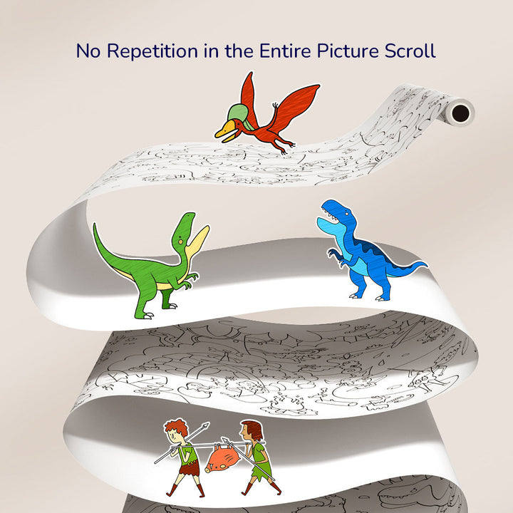 Adhesive Coloring Scroll: The Magic Zoo