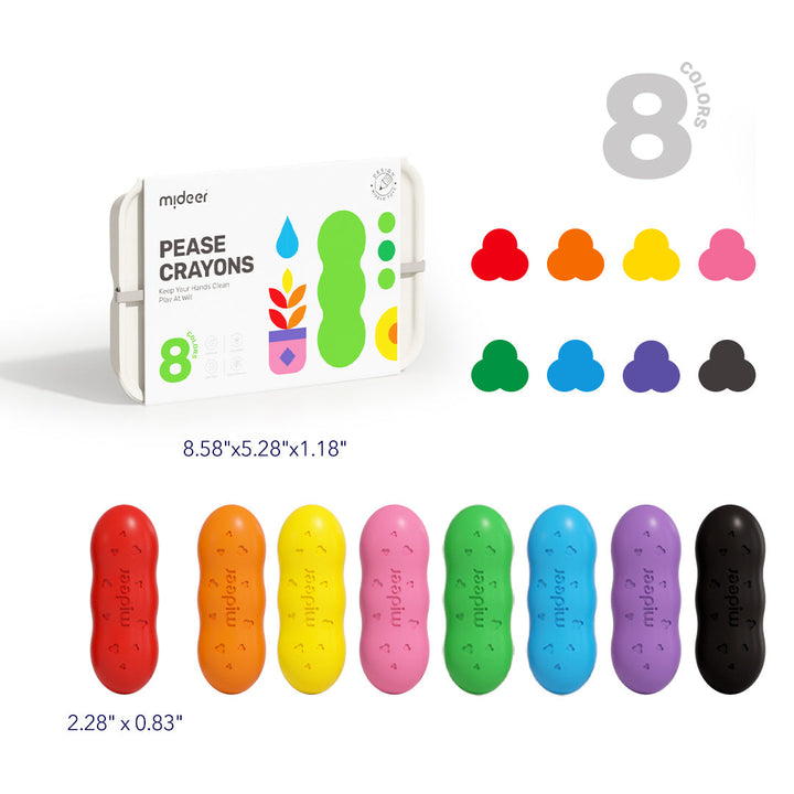 Pease Crayons 8 Colors