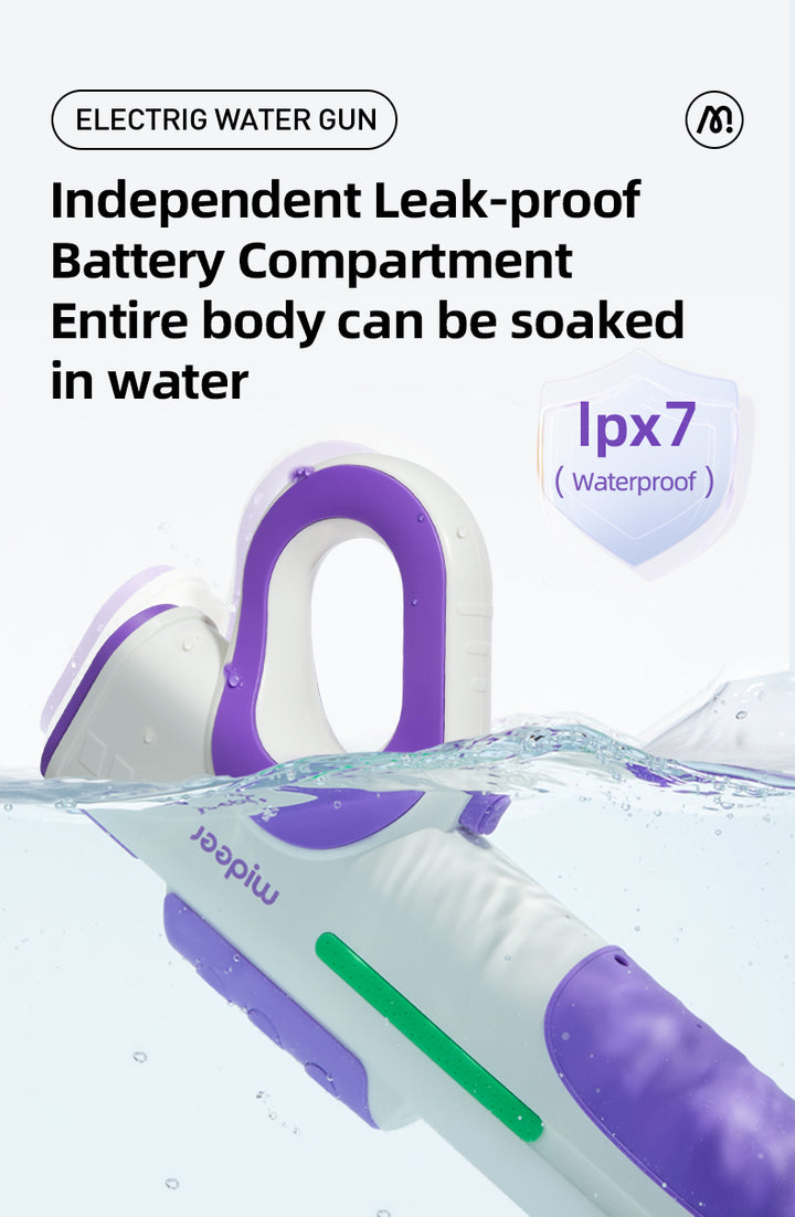 mideer Super Blaster Electric Water Gun – Purple&amp;Green