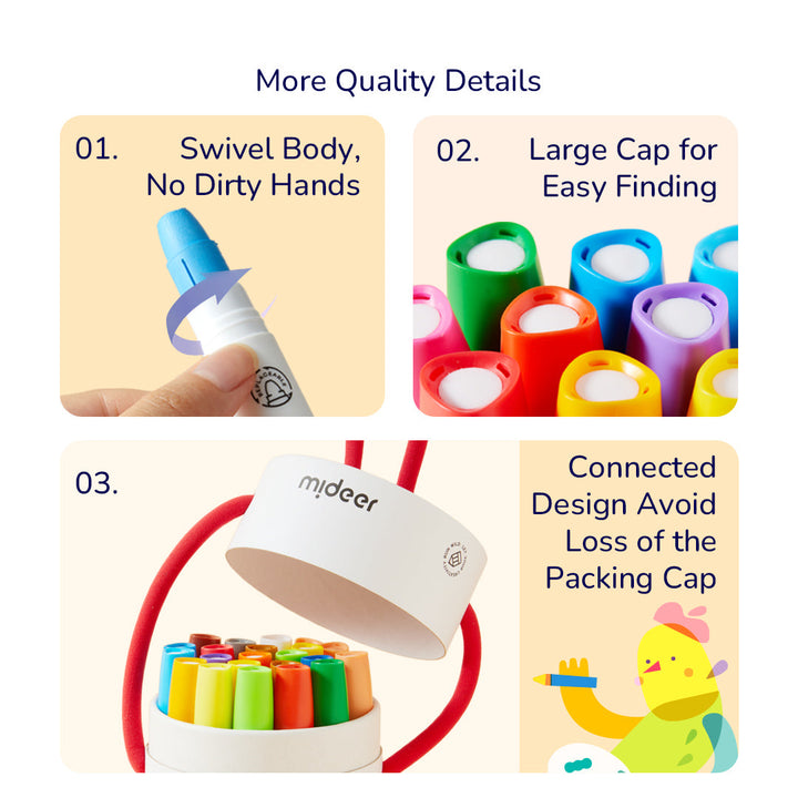 Silky Crayon 12 Colors