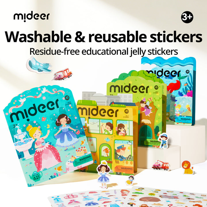 mideer Reusable Jelly Sticker Set - Incredible Aquarium (English version)