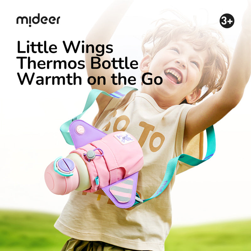 mideer Double Drinking Insulation Cup - Pink Peacock