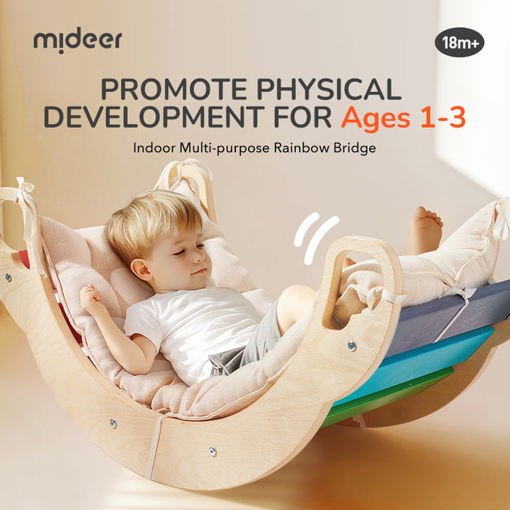 mideer Rainbow Wooden Climber - cushion