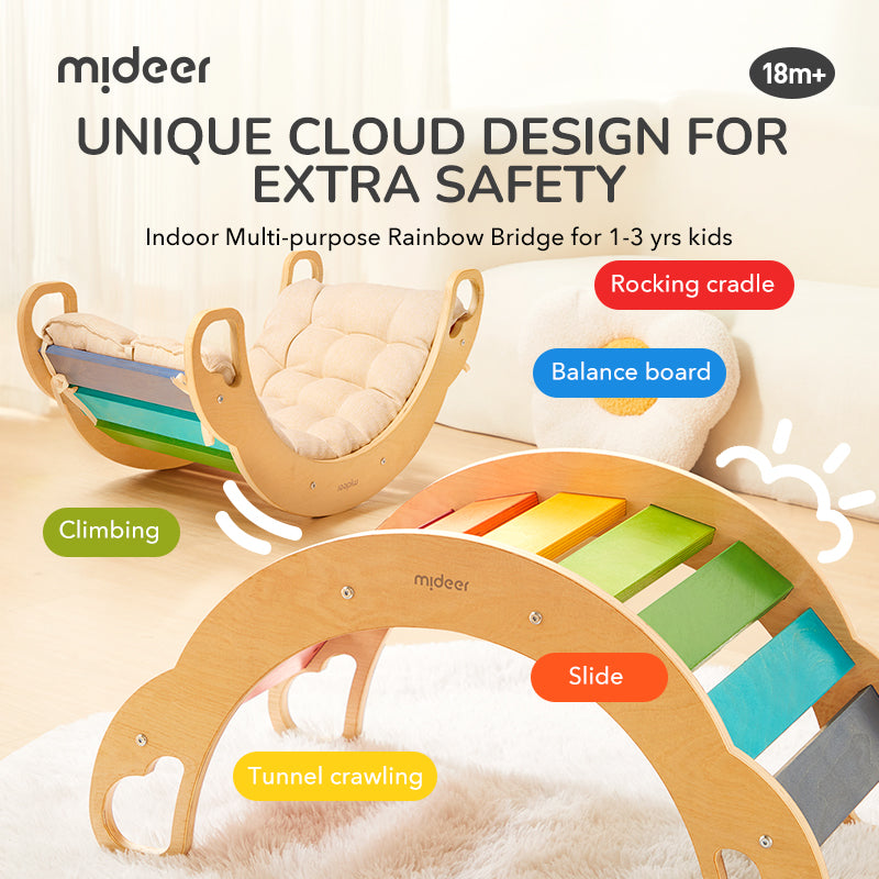 mideer Rainbow Wooden Climber - cushion