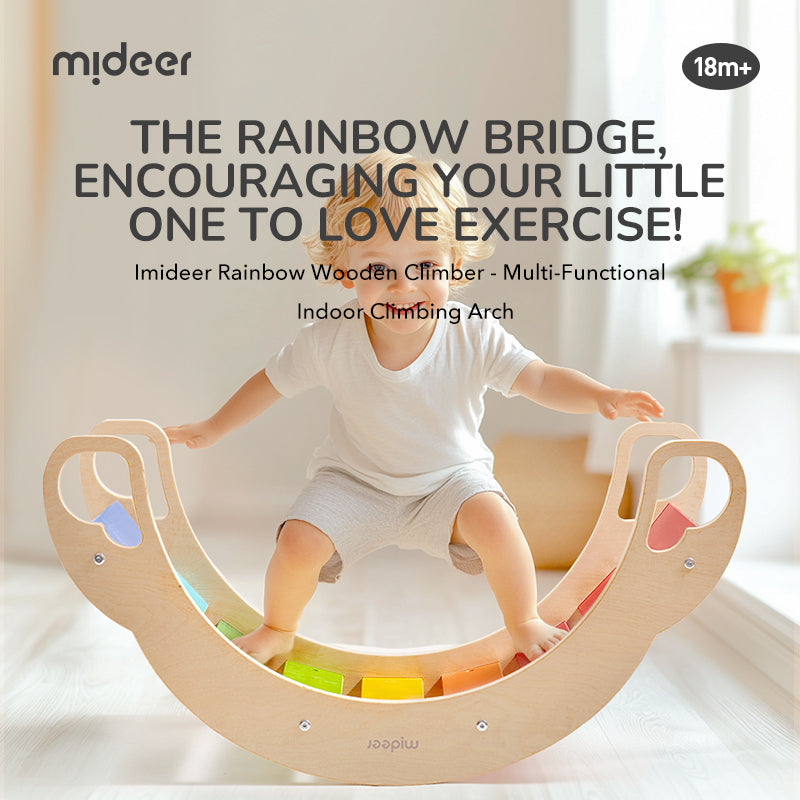 mideer Rainbow Wooden Climber - cushion