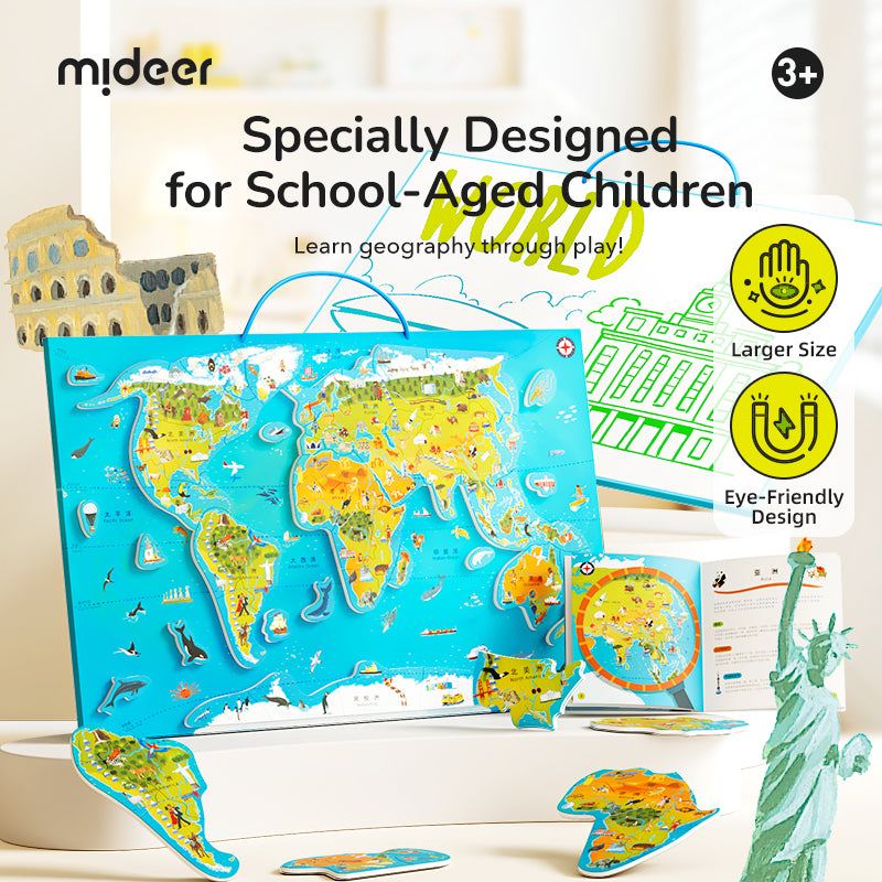 mideer Magnetic Puzzle World Map - MideerMall