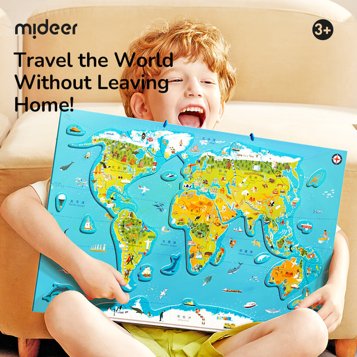 mideer Magnetic Puzzle World Map - MideerMall
