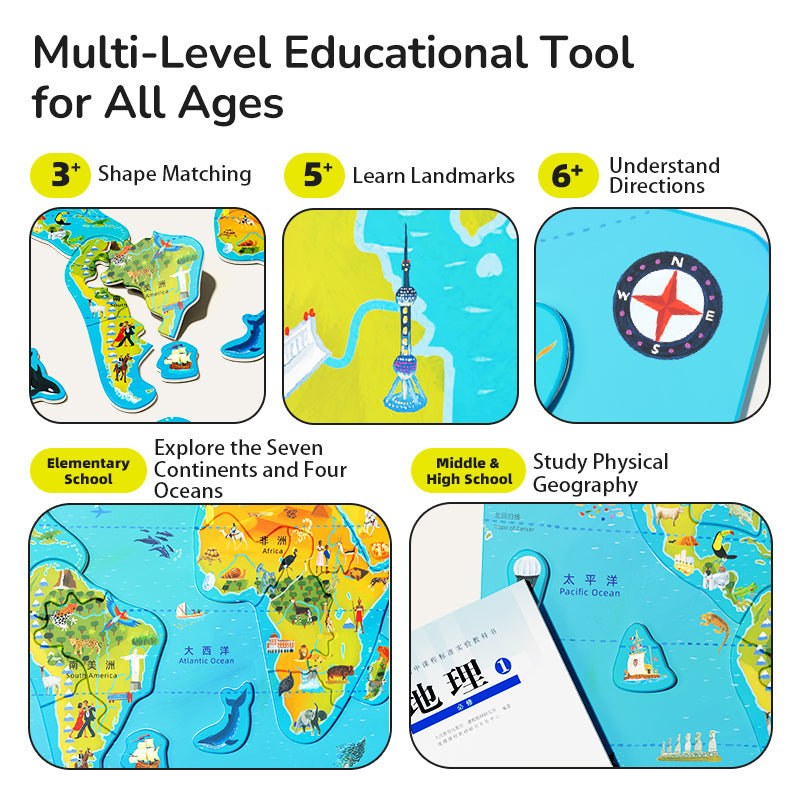 mideer Magnetic Puzzle World Map - MideerMall