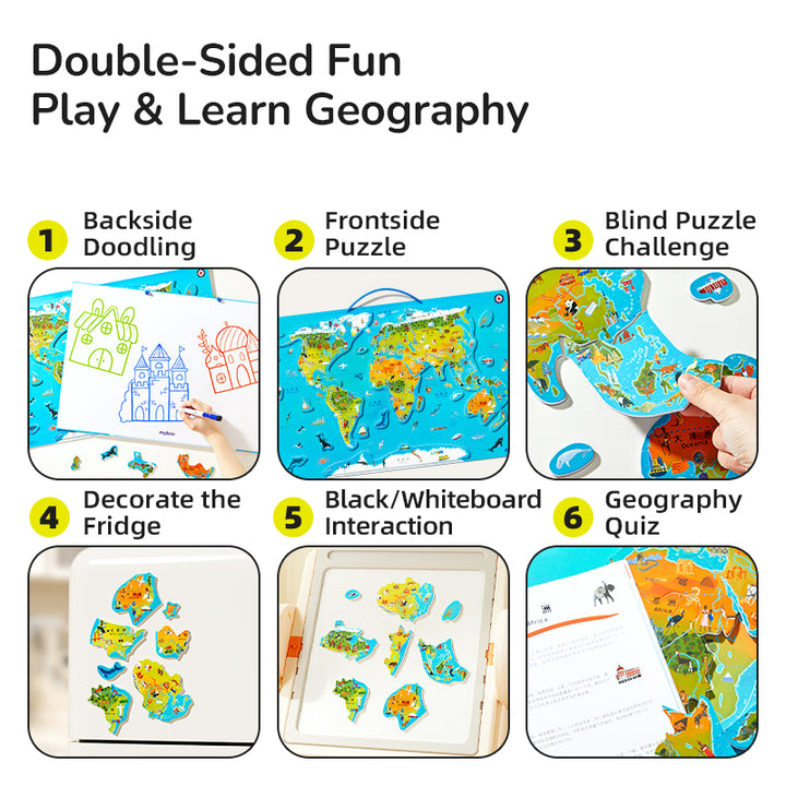 mideer Magnetic Puzzle World Map - MideerMall