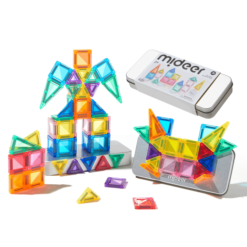 mideer Colorful Magnetic Tiles - Mini Tiles – image 3
