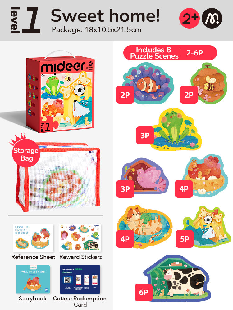mideer Level Up! Puzzles - Level 1  Home, Sweet Home!