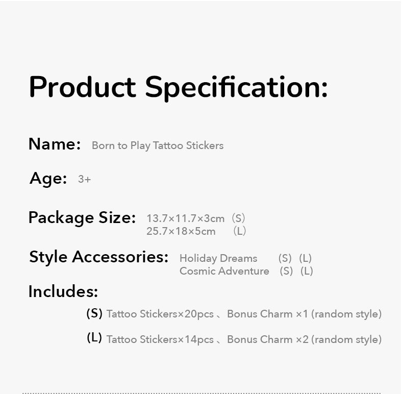 Naturally Playful Tattoo Stickers Basic Edition – Boys