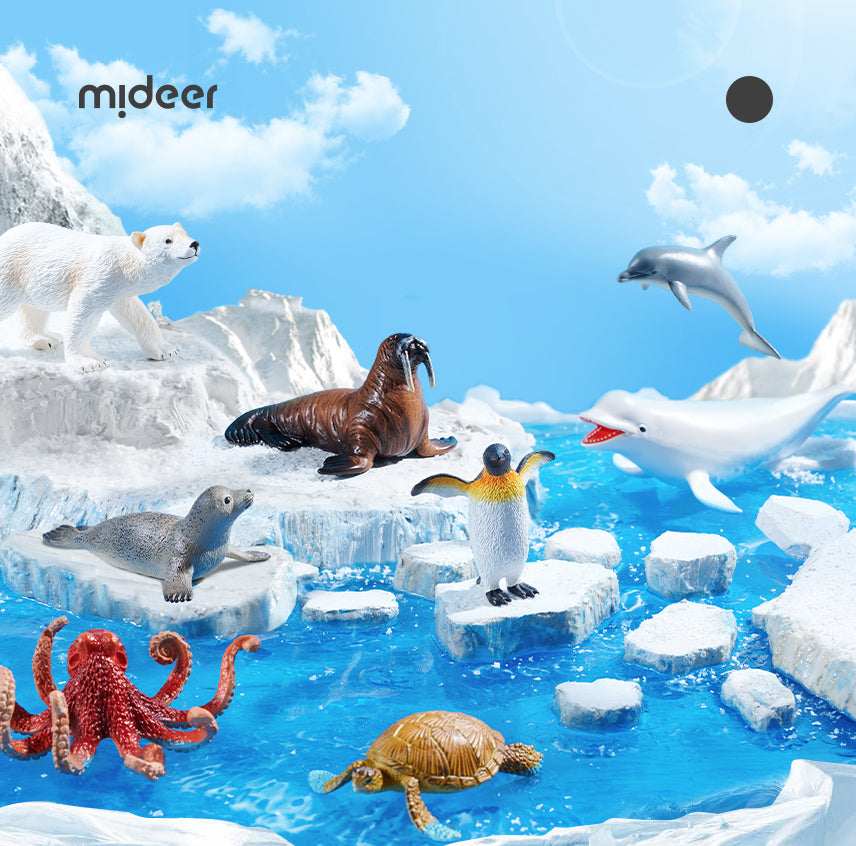 mideer Simulation Toy Set Marine Animals-11pcs