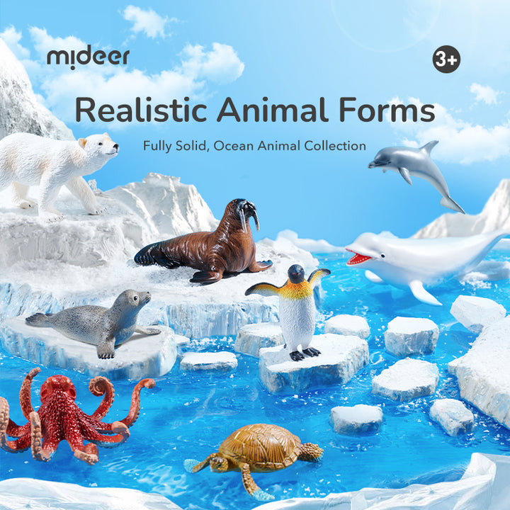 mideer Simulation Toy Set Marine Animals-11pcs