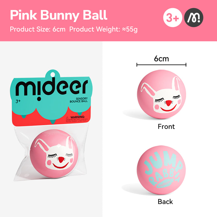 mideer Sensory Bounce Ball - Pink Bunny – image 2