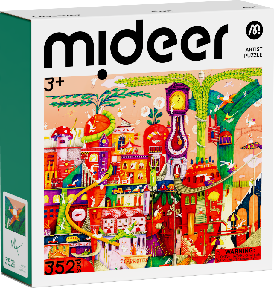 mideer Artist Puzzle Crazy Rabbit Town box