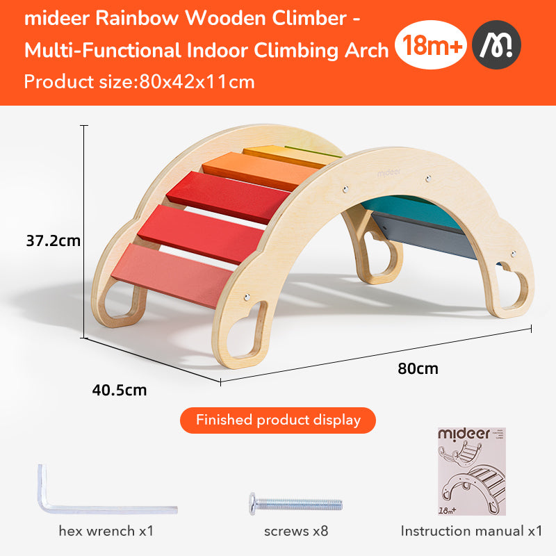 mideer Rainbow Wooden Climber – image 3