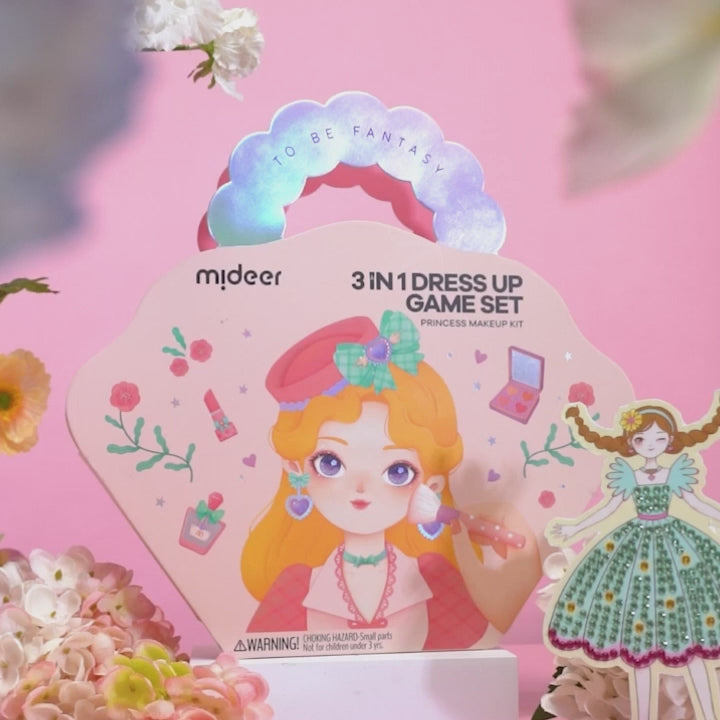 3-in-1 Dress Up Game Set: Princess Fantasy Makeup